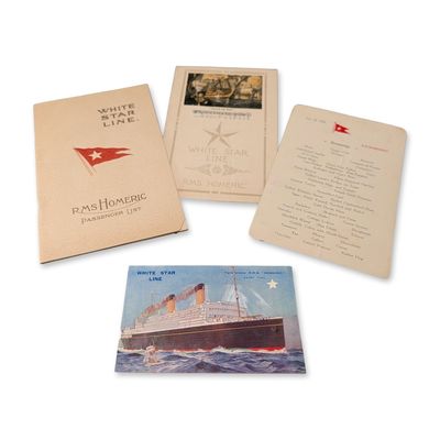 4pc White Star Line RMS Homeric Ephemera Collection 1928