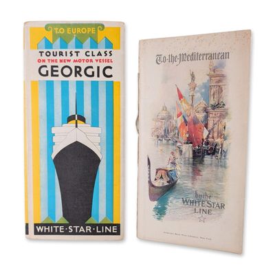 2pc White Star Line Ocean Liner Travel Brochures