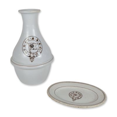 2pc Greenwood China Ward Line Steamship Tableware
