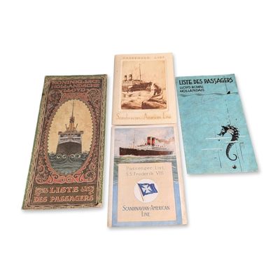 Group of Ocean Liner Passenger List Booklets
