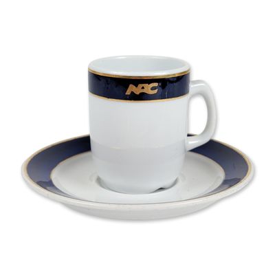 Porsgrund Norwegian American Cruises Coffee Cup and Saucer Set