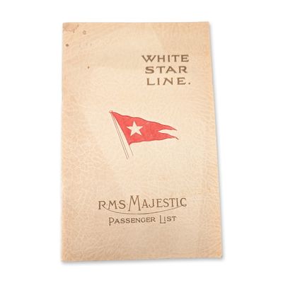 White Star Line RMS Majestic 1928 Passenger List