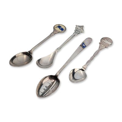 4pc Collection of Maritime Silver Plated Souvenir Spoons