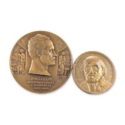 2 French Sud-Atlantique Bronze Ocean Liner Medals