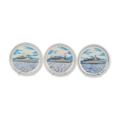 3pc Royal Goedewaagen Holland-America Line Plates