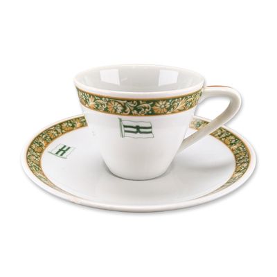 2pc Noritake for O.S.K. Line Porcelain Demitasse Cup and Saucer