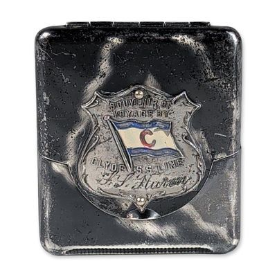Clyde Steamship Line SS Huron Souvenir Match Safe