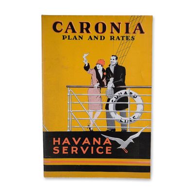 1929 Cunard Line RMS Caronia Havana Service Brochure