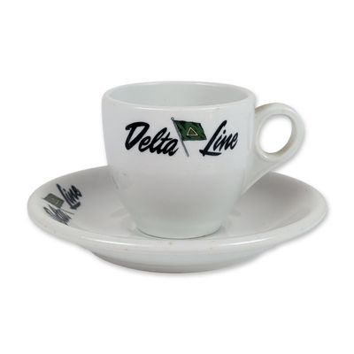 2pc Shenango China Delta Line Demitasse Cup and Saucer