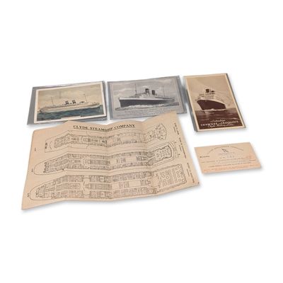 5pc Clyde-Mallory Lines Steamship Ephemera Collection