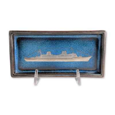 Gustavsberg Lagun Swedish American Line Ceramic Trinket Dish