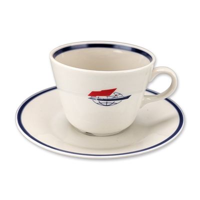 2pc Arabia Finland Finnlines Ceramic Cup and Saucer