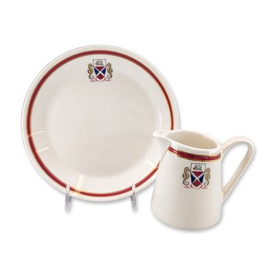 2pc Syracuse China Cunard Line Ceramics