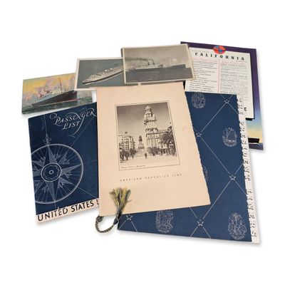 Collection of 1930s Ocean Liner Ephemera