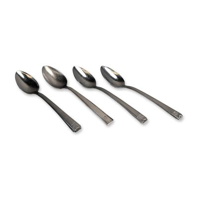4pc Moore McCormack Lines Insico and Oneida Silver-Plated & Stainless Steel Demitasse Spoons
