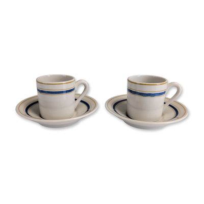 4pc Sterling China American Export Isbrandtsen Lines Cup and Saucer Sets