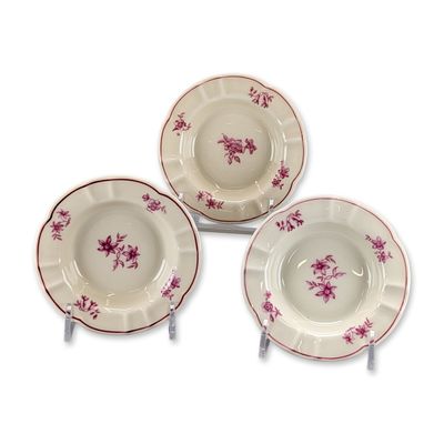 3pc Heinrich and Co Holland America Line Porcelain Ashtrays