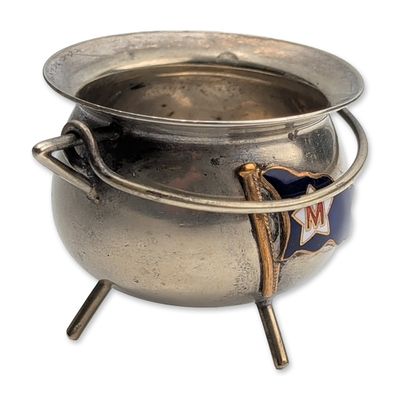Morgan Line (Southern Pacific) Silver-Tone Miniature Souvenir Salt Cellar
