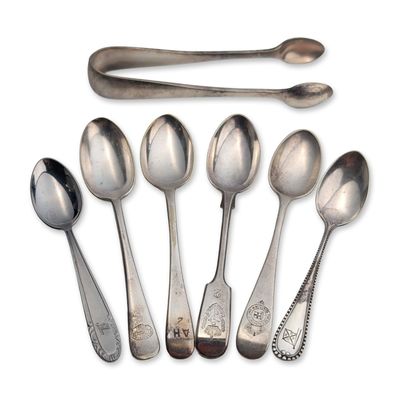 7pc Collection of 1930s Maritime and Steamship Flatware