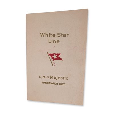 White Star Line R.M.S. Majestic 1930 Passenger List