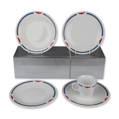 5pc Corning for American President Lines Teacup and Bread Plates