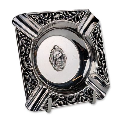 Holland America Ocean Liner Silver-Plated Souvenir Ashtray