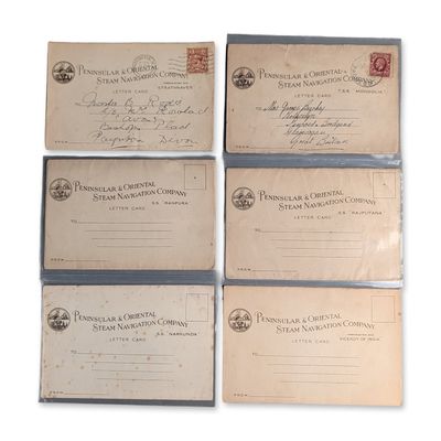 Collection of P&O Steam Navigation Company Letter Cards