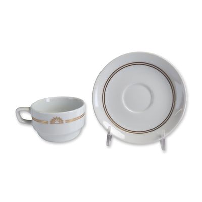 2pc Chinacraft Royal Porcelain P&O Canberra Teacup and Saucer