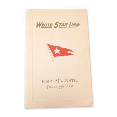 White Star Line 1925 Majestic Passenger List