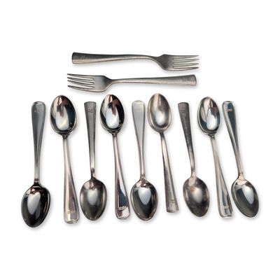 11pc Gense and Th. Marthinsen Silver-Plated NAC and NAL Flatware Collection