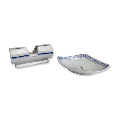 2pc Schonwald Bavaria Porcelain Table Accessories