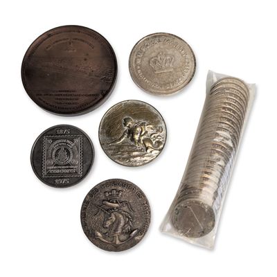 6pc Maritime Medals and Cunard Line LTD Tokens Collection