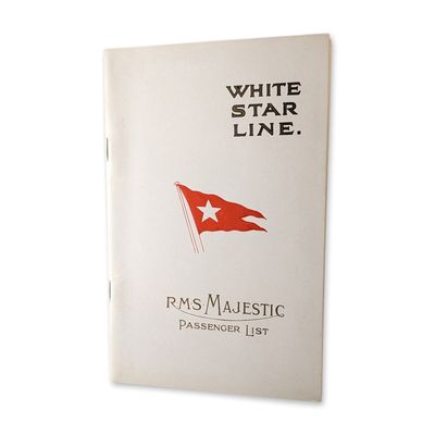 White Star Line 1924 RMS Majestic First-Class Passenger List