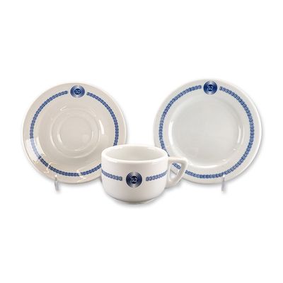 3pc Richard Ginori and Royal Doulton for Sun Line Cruises Cup, Saucer and Plate
