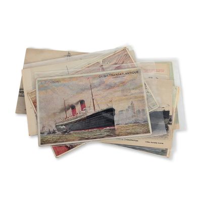 10pc French Line "Ocean Liner" Souvenir Postcards