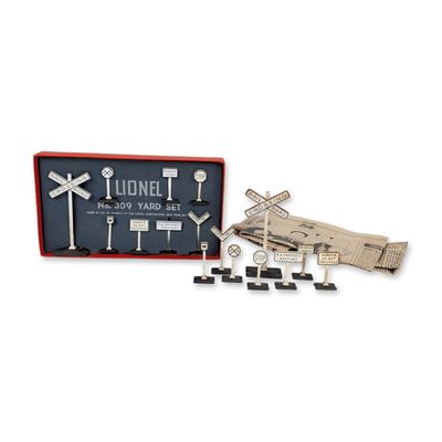 Lionel No. 309 Yard Set Cast Metal Signs