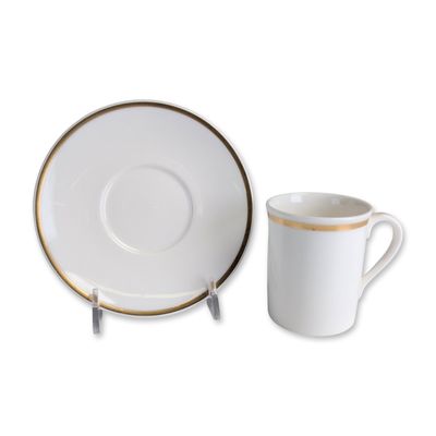 2pc Royal Doulton Queen Elizabeth 2 Cunard Line Bone China Cup and Saucer