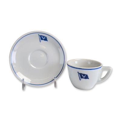 2pc Richard Ginori Sitmar Cruises Porcelain Cup and Saucer