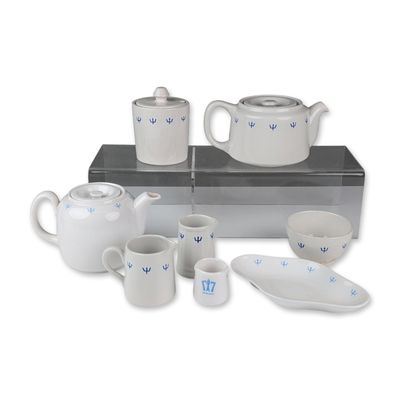 11pc Tuscan China and Royal Staffordshire Trident Pattern Ceramic Service Set