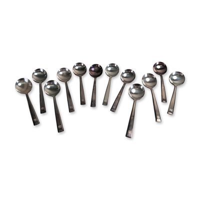 12pc Oneida Moore-McCormack Lines Silverplate Soup Spoons