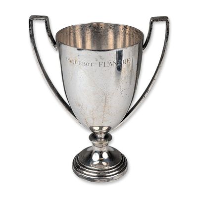 Paquebot SS Flandre French Line Silver-Plated Trophy Cup