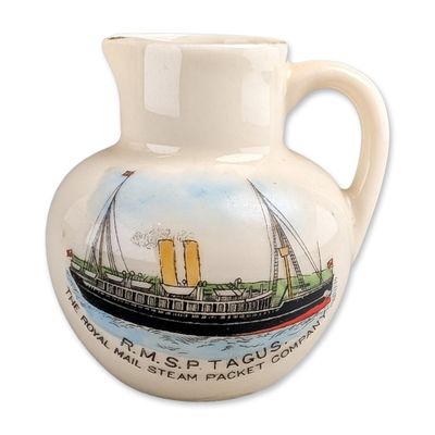 White Horse RMSP Tagus Miniature Ceramic Jug