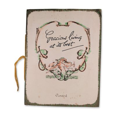 Cunard Line Mid-Century Travel Brochure Gracious Living