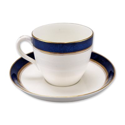 2pc Royal Mail Porcelain Demitasse and Saucer Set