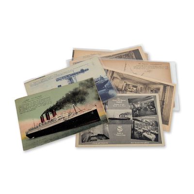 11pc Collection of Eight French Line Ocean Liner Postcards
