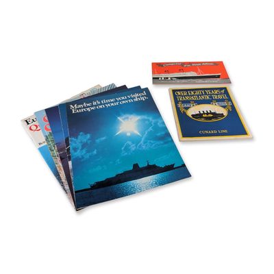 7pc Cunard Line and Cunard White Star Maritime Ephemera