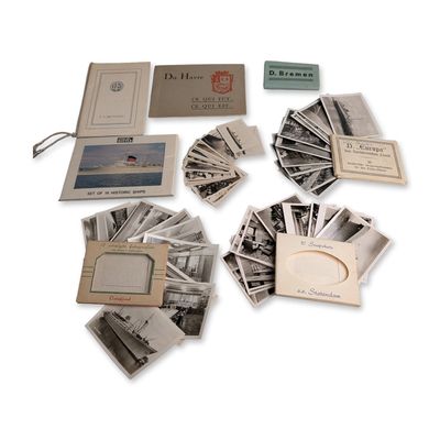 Collection of Ocean Liner Souvenir Folders and Postcards