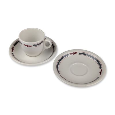 3pc American President Lines Restaurant Ware Demitasse Cup and Saucers