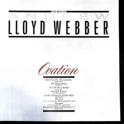 Sale Photo Thumbnail #556: Andrew Lloyd Webber The Best of Ovation K-tel 12-Inch Vinyl LP Record