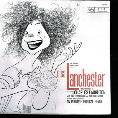Sale Photo Thumbnail #273: Verve LP Record Elsa Lanchester Herself with Al Hirschfeld Caricature Cover
